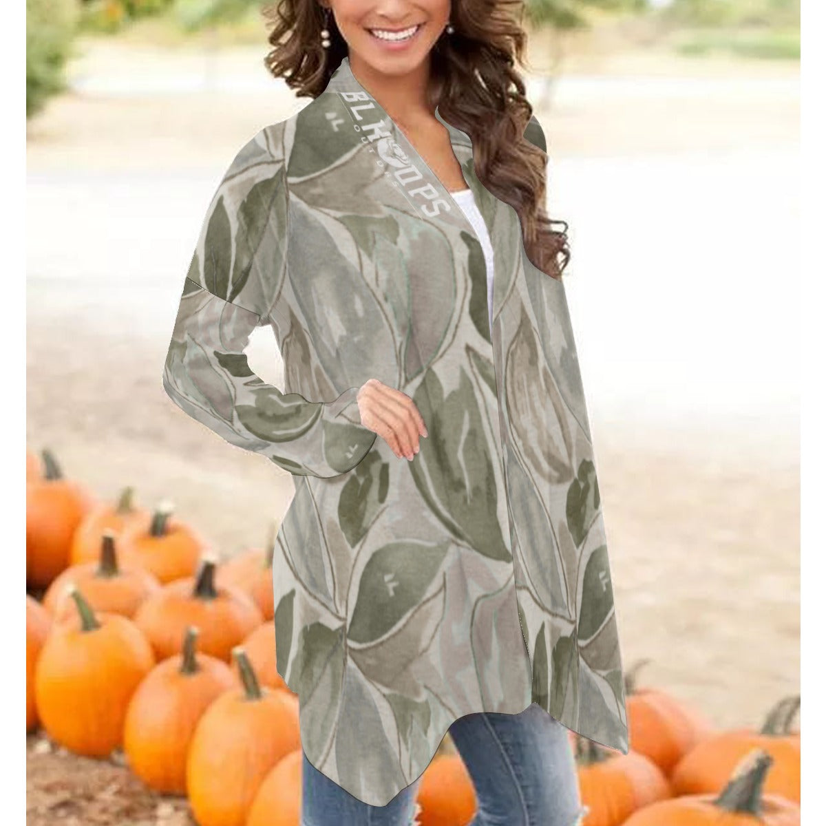 LEAF CAMO Women's Cardigan With Long Sleeve