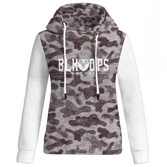 DUCK TRAIL BROWN Women's Patchwork Hoodie