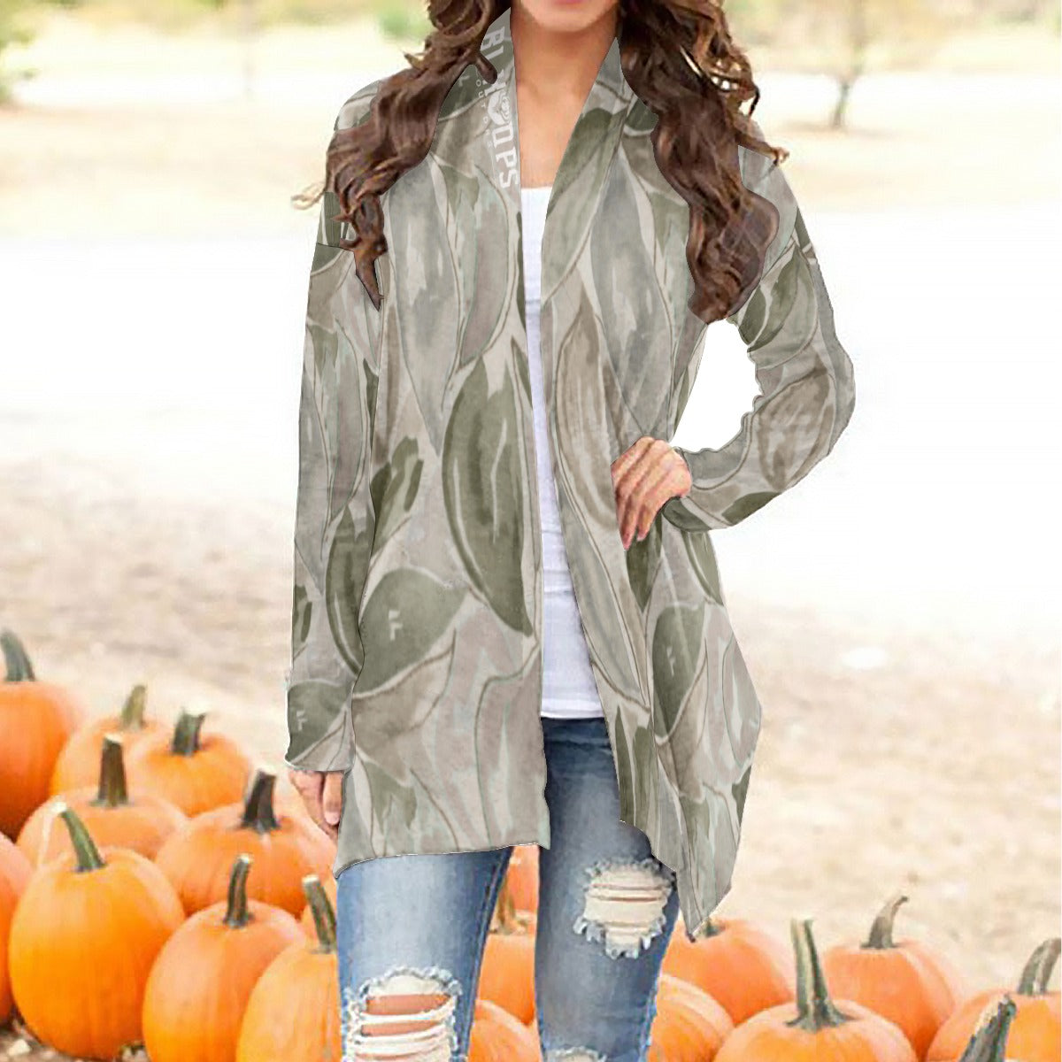 LEAF CAMO Women's Cardigan With Long Sleeve