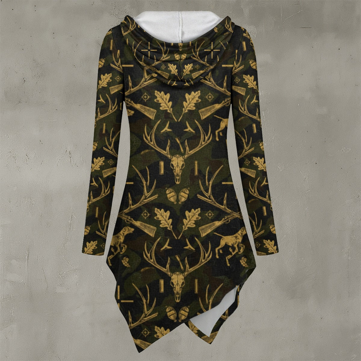DEER CAMO Women's Asymmetric Hem Hoodie