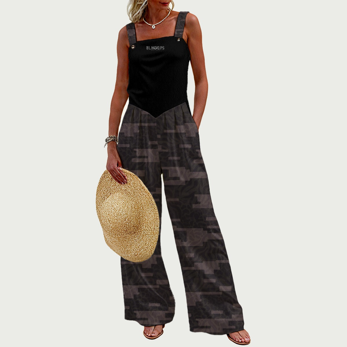 PIXEL CAMO Women's Wide-Leg Jumpsuit