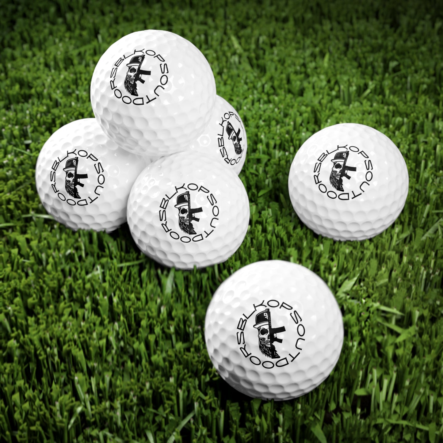 Skull Design Golf Balls Set - 6 Pack, Perfect Gift for Golf Lovers - BLK-OPS OUTDOORS