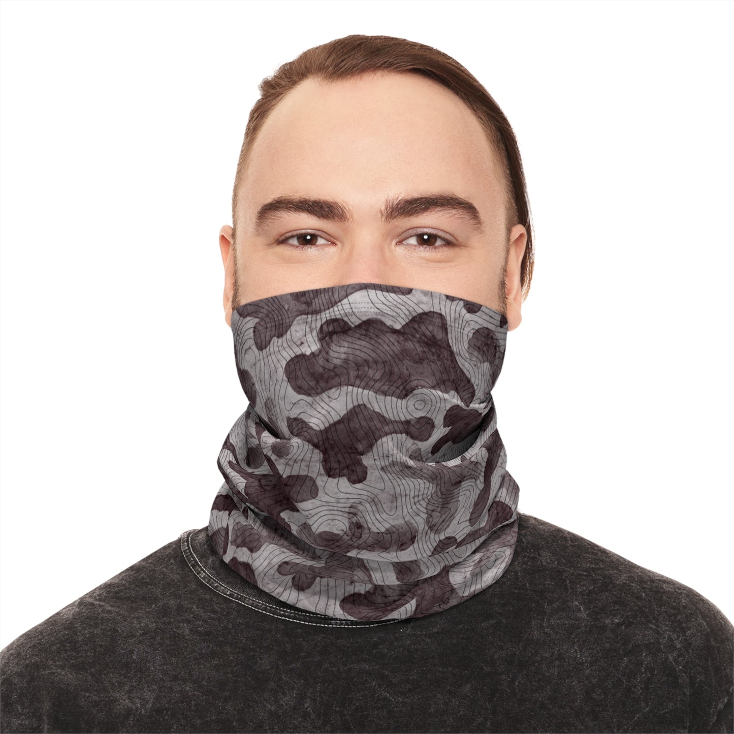 Stylish Winter Neck Gaiter, Cozy Face Warmer, Outdoor Sports Accessory, Camo Pattern for Winter Adventures, Gift for Him/Her
