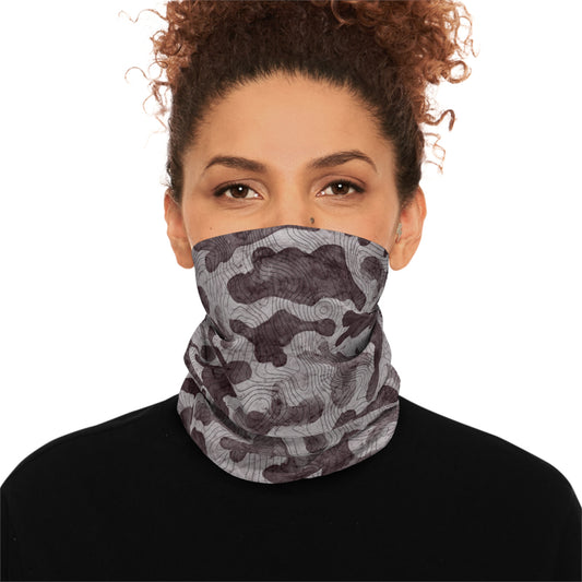 Stylish Winter Neck Gaiter, Cozy Face Warmer, Outdoor Sports Accessory, Camo Pattern for Winter Adventures, Gift for Him/Her