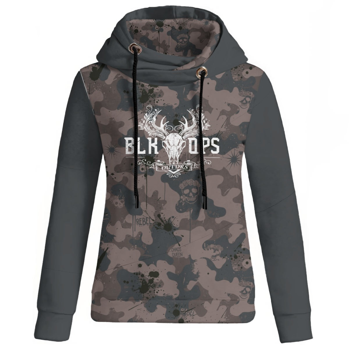 REBEL GRRRL Women's Patchwork Hoodie