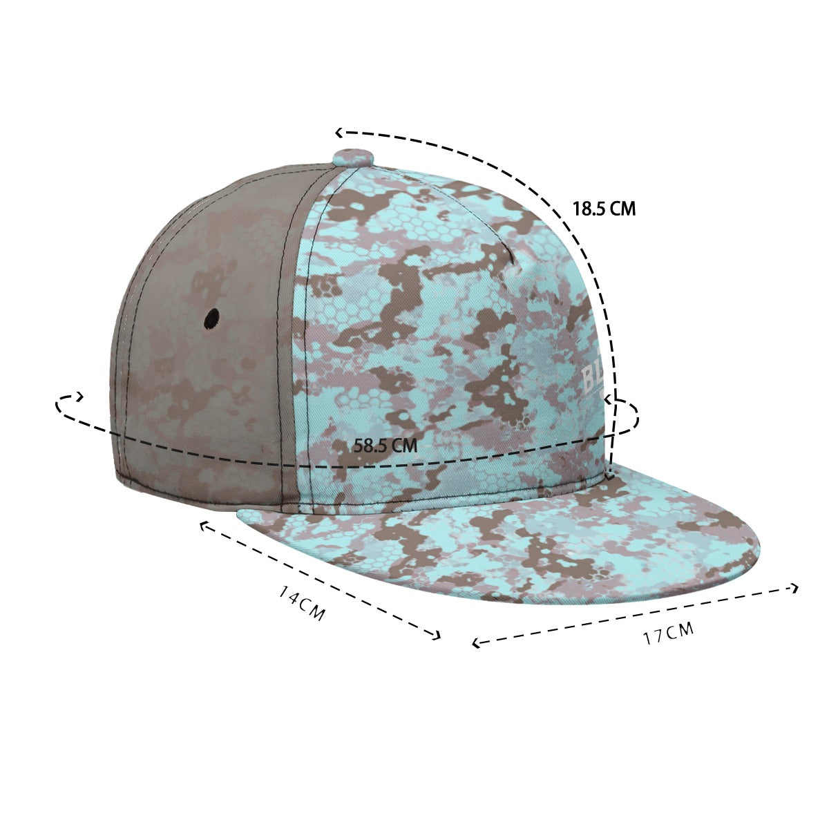 Teal camo hat