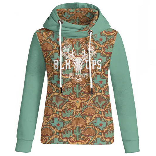 TEXAS EDITION TEAL Women's Patchwork Hoodie