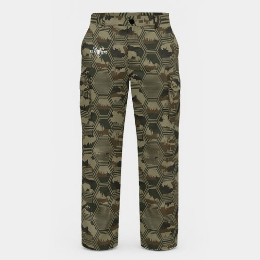 HEX-GRID GREEN PANTS