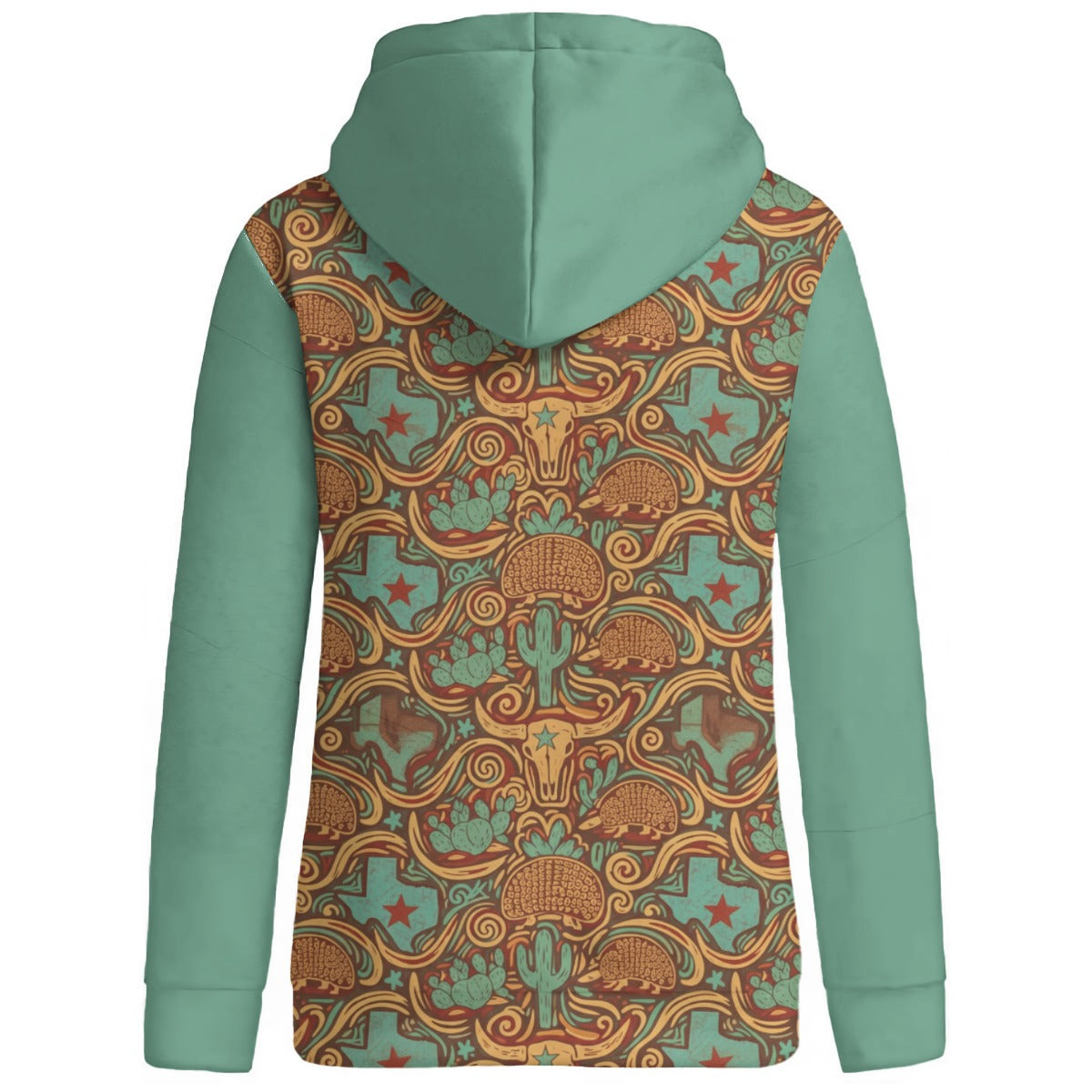 TEXAS EDITION TEAL Women's Patchwork Hoodie