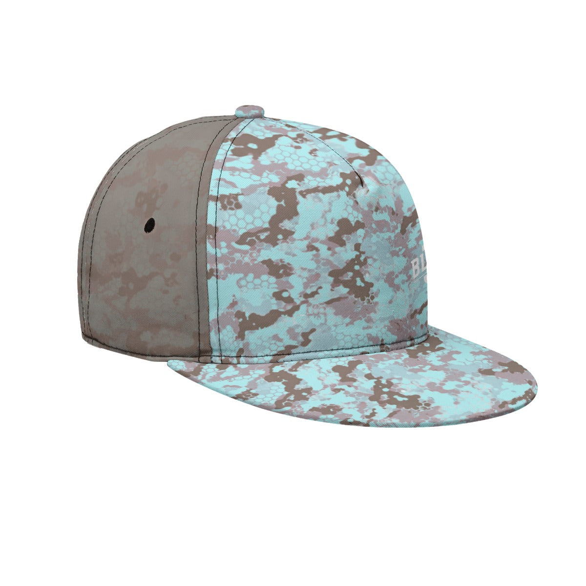 Teal camo hat