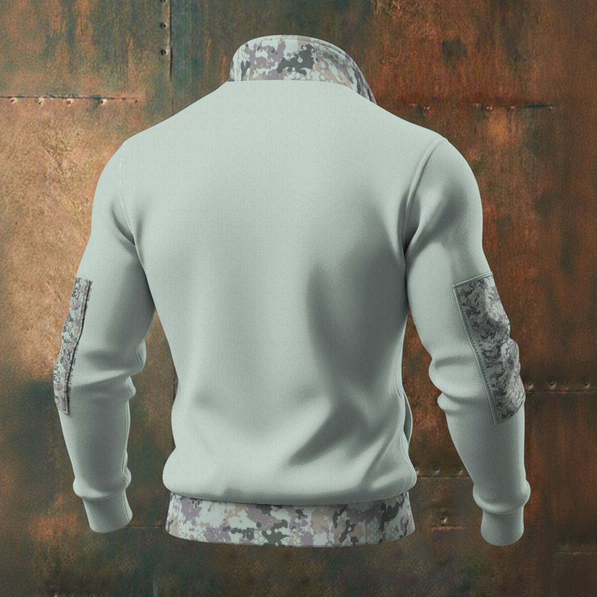 TEAL  CAMO Men's Thick Knit Fleece Jacket