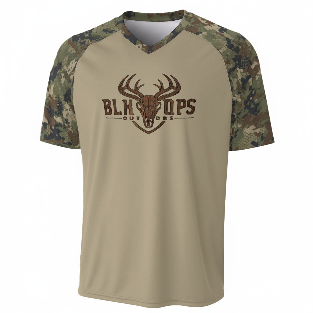 Tan Men’s V-Neck Short Sleeve T-Shirt