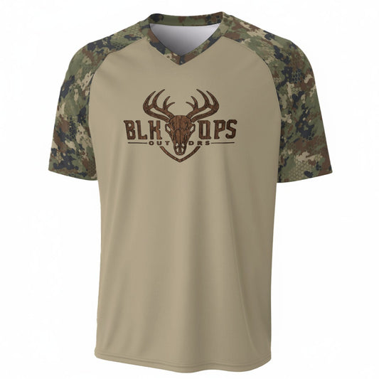 Tan Men’s V-Neck Short Sleeve T-Shirt