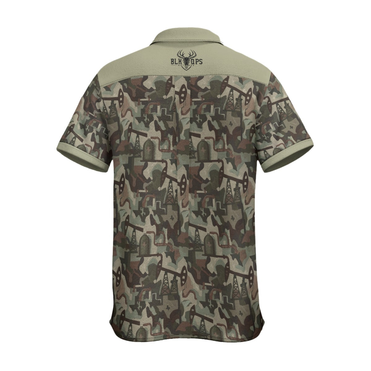 TEXAS OILFIELD CAMO COLLARD SHIRT