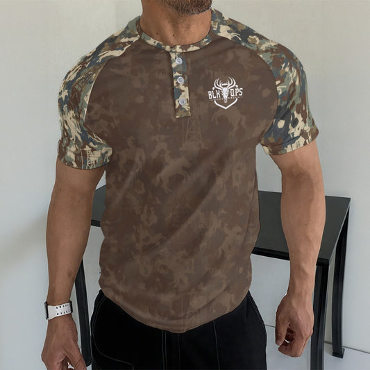 WYOILFIELD T-shirt With Button Closure
